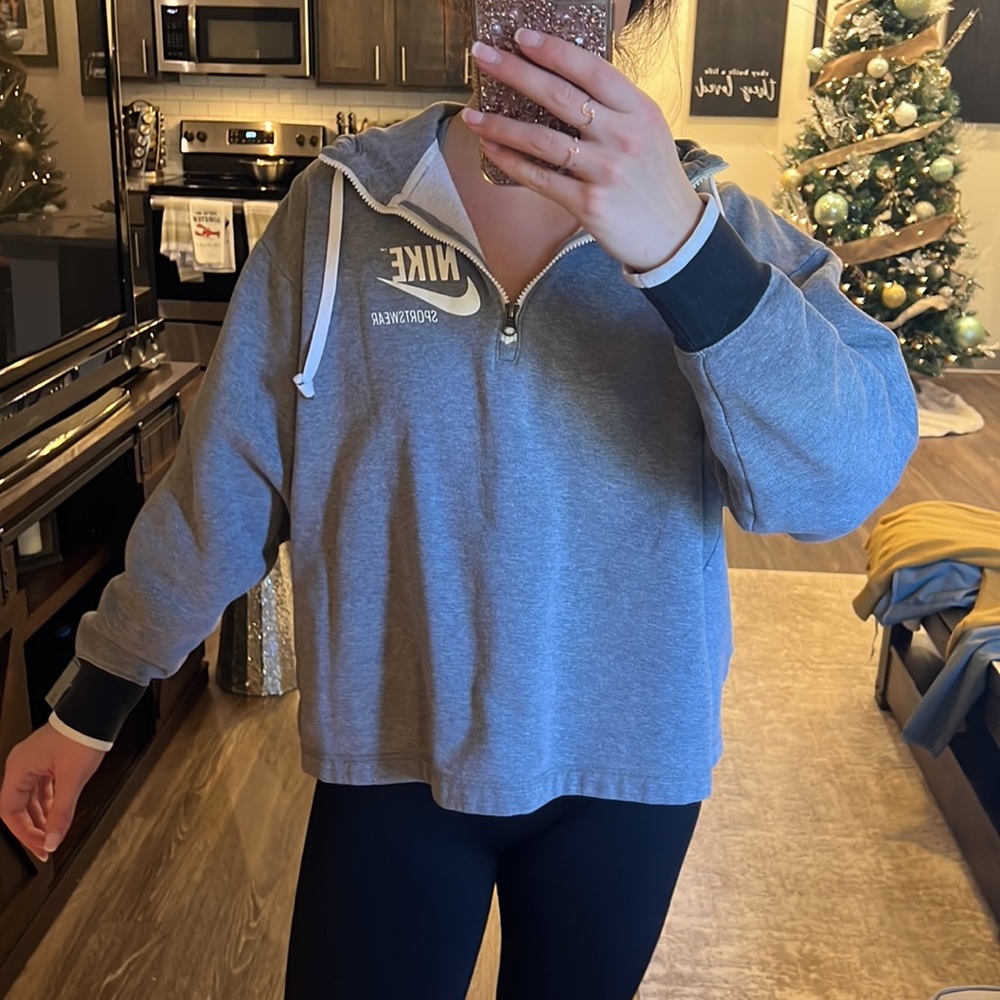 Womens Crop Nike 1/4 Zip Hoodie
